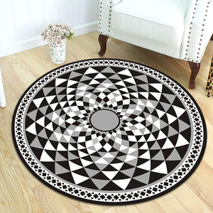 Alfombra geométrica Bohemia esponjosa de primera calidad, alfombra moderna en negro, blanco y Beige con respaldo de PP para el hogar, dormitorio, sala de estar, sofá, oración - Product Image 4