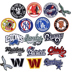 Écussons brodés faits main thermocollants avec logo d'équipe de football américain <span class=keywords><strong>NFL</strong></span>, de ligue des champions et de baseball, appliques sportives - Product Image 1