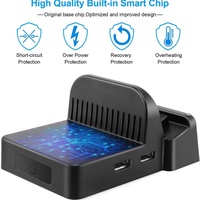 Base de Carga Convertidora Negra de Material ABS con Adaptador y Transferencia de Datos para Consola, Buena Calidad