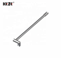 Tige de support murale ajustable certifiée CE Barre de traction pour porte de douche robuste pour l'installation de vitres de salle de bain et d'hôtel