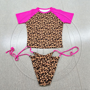 Maillot de <span class=keywords><strong>bain</strong></span> 2026 pour femme, ensemble 2 pièces sexy avec logo personnalisé, mini bikini et t-<span class=keywords><strong>shirt</strong></span> de <span class=keywords><strong>bain</strong></span> - Product Image 2
