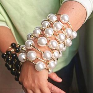 Bracciale Punk alla Moda 2026 con Grandi Sfere CCB, Bracciale Dorato Super Grande con Bolle per Donne - Product Image 4