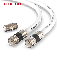 Adaptadores RF Tipo F FOXECO, Cable Conector Coaxial