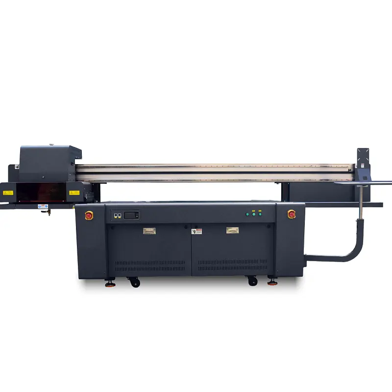 Fabrikant 1800Mm * 1000Mm Formaat Rioch Gen5 Printkop Uv Digitale Flatbed Drukmachine Voor Alle Stijve En Flexibele Materiaal