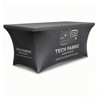 Housse de table publicitaire ajustée 4Ft 6Ft 8Ft, protection intégrale, personnalisable avec votre logo, best-seller