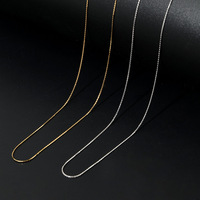 Collier élégant polyvalent en argent sterling 925, chaîne minimaliste unie, luxe léger, pour femme, vente en gros
