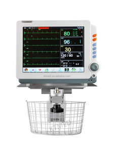 Guangzhou Pet Patiëntbewakingsapparatuur Veterinaire Mobiele Multiparameter <span class=keywords><strong>EKG</strong></span> 12-Inch Patiëntmonitors Met Etco2 - Product Image 1