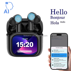 Auriculares inalámbricos BT IEM Auriculares Cancelación de ruido Auriculares de traducción en tiempo real a prueba de agua con pantalla a color de control táctil - Product Image 1