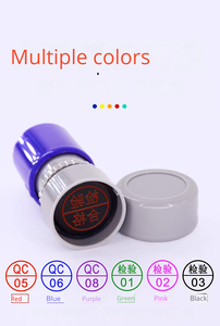 Nom personnalisé Logo Timbre QA QC Pass Petit Timbre Rond Certificat D'inspection Photosensible Flash Timbre - Product Image 4