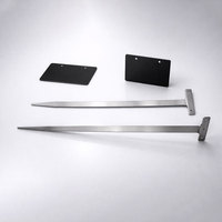Marqueurs de plantes en aluminium, piquets de jardin anodisés noir mat avec pointe acérée pour l'identification des légumes et des fleurs, résistants aux intempéries