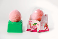 Nieuw ontwerp Happy Fruits smaak Lychee Fruitig Melkachtig Zachte IJs 3D HALAL gecertificeerd Rood 75g 12 stuks Verpakking in doos Hot Sale