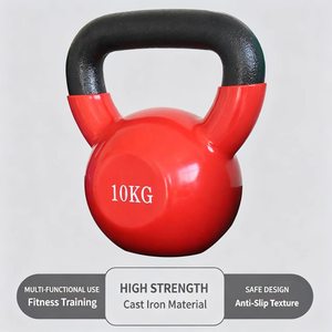 Kettlebell en fonte revêtue de vinyle coloré avec logo personnalisé FRS Wholesale pour la musculation à domicile et l'entraînement de force - Product Image 1
