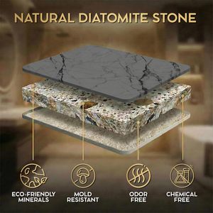 Tapis de bain écologiques en diatomite à séchage rapide, vente en gros, best-seller - Product Image 4