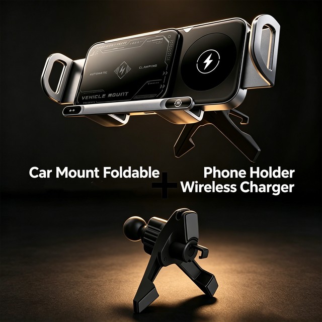 Innovative Products New Arrivals Car Accessories Mount 15W Rotation Electric Wireless Charger Folding Screen for Samsung Z Fold7
