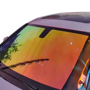 Film kaca depan bunglon hijau kualitas terbaik 2ply kontrol matahari 80% VLT bunglon film warna kaca mobil