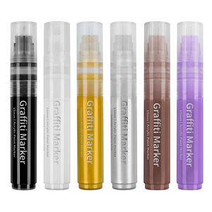 Marcador Acrílico Grande Bview Art, Punta Plana de 15 mm, Marcador de Pigmento <span class=keywords><strong>a</strong></span> Base de Agua para Pintar, Manualidades y Dibujar - Product Image 1