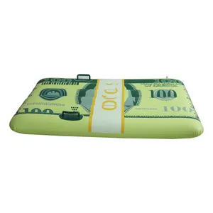 Dollar Bill Sd Zomer Opvouwbare Pvc Opblaasbare Drijvende Slaapbank Voor Strand Rivier Zwemmen Met Handgrepen