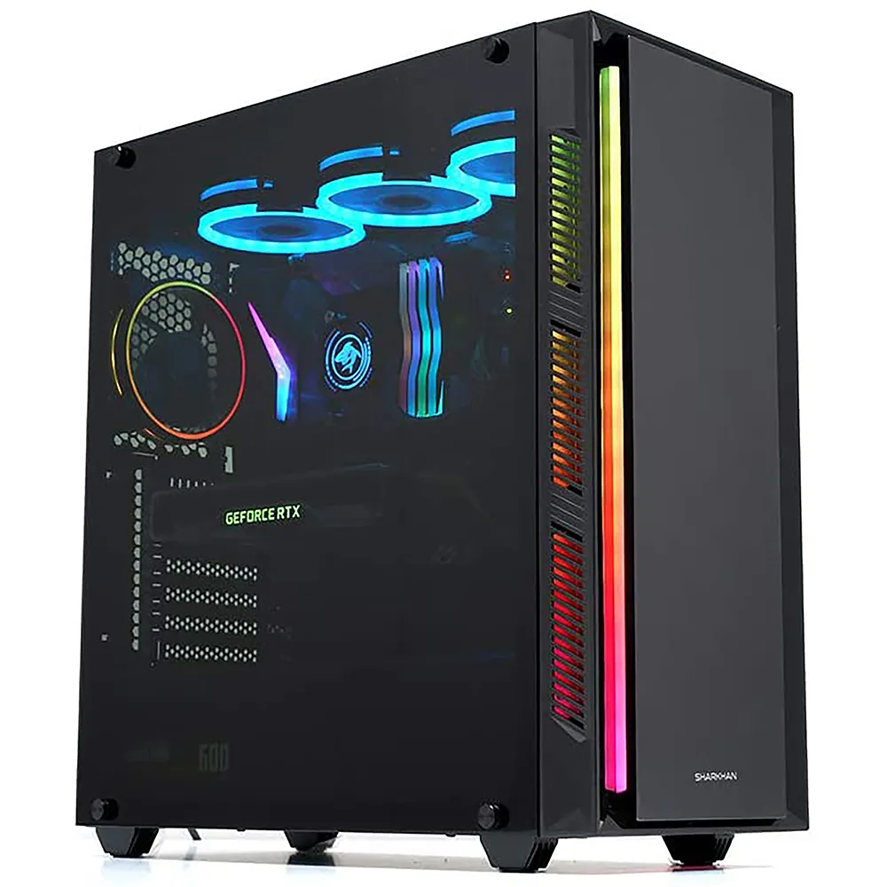 가장 인기있는 고품질 게임 PC 데스크탑 컴퓨터 게임 케이스 ATX 컴퓨터 케이스 및 타워 CPU 캐비닛