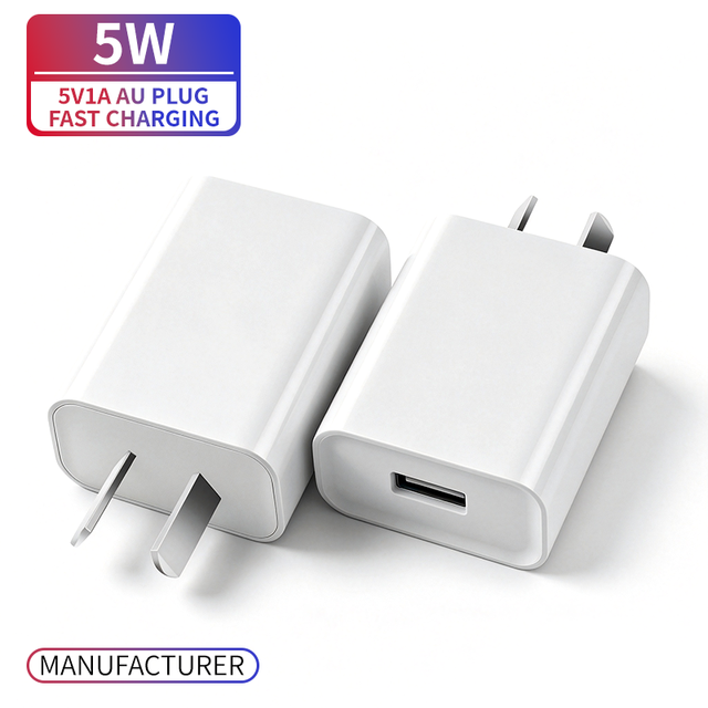 5V1A 5W USB A Fast Charger with QC3.0 Universal Plug for AU/EU/UK/US Power Supply Adapter for Earphones & Mobile Phones