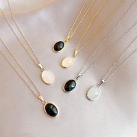 Collier chaîne en or rose romantique avec anneau en O, style minimaliste IG, pendentif géométrique haut de gamme pour femme, Dongguan Haochuangshipin
