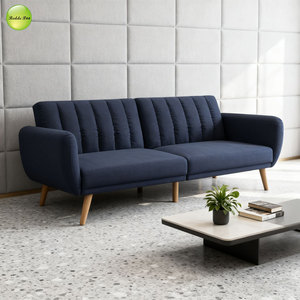 Canapé <span class=keywords><strong>2</strong></span> places minimaliste pour petit espace, mobilier de salon, canapé-<span class=keywords><strong>lit</strong></span> <span class=keywords><strong>pliant</strong></span> en tissu, pieds en bois, causeuse convertible 1888 - Product Image 4
