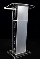 Podio de Iglesia Acrílico Transparente Moderno Premium Personalizado, Muebles de Oficina YAGELI, Impresión Serigráfica Personalizada, Grosor Personalizado