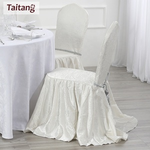 Ristorante di <span class=keywords><strong>Lino</strong></span> Bianco di Nozze <span class=keywords><strong>Tovaglia</strong></span> <span class=keywords><strong>E</strong></span> <span class=keywords><strong>Tovaglioli</strong></span> Formati Su Ordinazione Bianco Jacquard Rotonda Panno di Tabella di Banchetto - Product Image 3