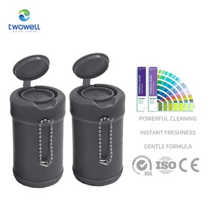 Lenços Umedecidos Descartáveis Macios Personalizáveis em <span class=keywords><strong>Mini</strong></span> Lata com Chaveiro - Product Image 2