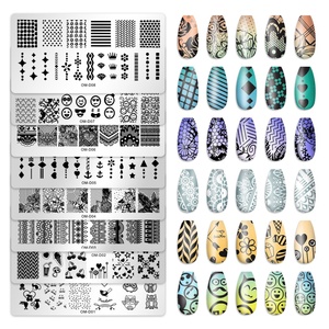 Plaque en acier pour manucure, pour le dessin et l'impression d'ongles, plaque en acier rectangulaire spéciale, vente en gros d'usine - Product Image 1