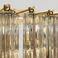 Lustre en verre soufflé à la main de style italien du milieu du siècle, tube en verre de Murano, luminaire de plafond moderne de luxe en cristal pour villa, duplex, hall d'hôtel