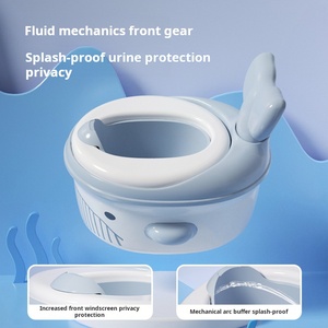 Siège d'apprentissage de la propreté portable en forme de <span class=keywords><strong>baleine</strong></span> pour bébé, avec marchepied antidérapant, pour usage domestique - Product Image 2