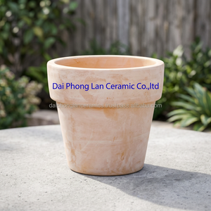 Cup Terracotta Garden <b>Pot</b> with Round Design - Product Image 3
