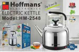Bollitore Elettrico Hoffmans Africa 6 Litri 2000W, Riscaldamento Rapido, Acciaio Inossidabile Lucido, Funzione di Spegnimento Automatico - Product Image 5