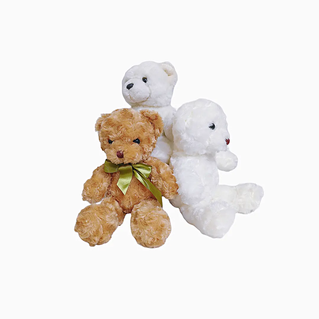 ตุ๊กตาหมีนุ่มสำหรับเด็กนั่งมีสีสันหลากสไตล์พิมพ์ซับลิเมชันออกแบบได้ตามต้องการ