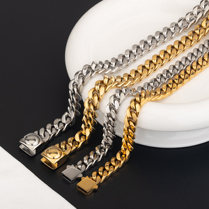 מותאם אישית אישית 6 מ "מ-היפ הופ 18 מ" מ "מ-היפ הופ 18 ק" מ שרשרת מתכת מצופה זהב 18K - Product Image 3