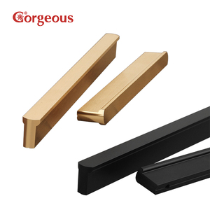 Möbelgriff Kleiderschrankgriff Rund Aluminium Fabrik Modern Lieferant Küchenschrankgriff Neu Poliert Kartonlieferung Golden - Product Image 1