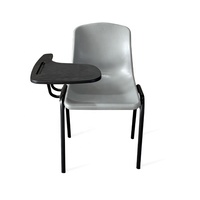 Chaise de conférence d'école empilable en plastique chaise d'écriture de lecture avec la chaise de salle de classe d'étudiant de tablette avec le bureau attaché