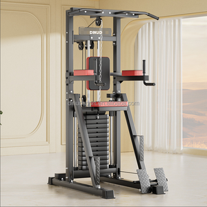 Gym Fitness Dip Chin Assist Machine Pull-Up Dip Station Pin Loaded Conprehensive Strength Core Training for Body Building - Product Image 1