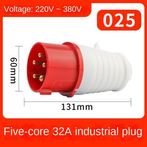 Enchufe industrial impermeable no a prueba de explosiones conector de enchufe de acoplamiento de aviación trifásico eléctrico 3 4 5 orificios 16A - Product Image 4