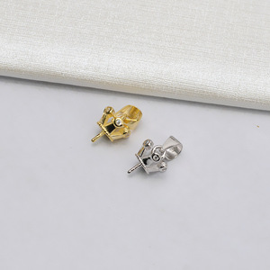 Pendentif Couronne en Argent S925, Accessoires de Bijoux DIY pour Femmes, Pendentif avec Plateau Vide Semi-Fini 704 Charmes, 8-15mm - Product Image 3