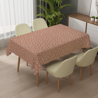 Nappe rouge RNPT, nappe en toile cirée, crème unie, rectangulaire, en vinyle, inodore, pour dîner en famille, dîner de Pâques