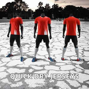 夏のチームスクリメージフットボール用ユニフォームメッシュサッカージャージクイックドライアスレチックショーツパーソナライズされたロゴ - Product Image 2