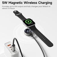 Chargeur magnétique stable Toocki 5W pour montre, câble de charge sans fil à alignement puissant, tressé, portable pour modèles IWatch