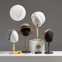 Support de tête de mannequin en toile de lin personnalisable, pour l'affichage de chapeaux, de casquettes, de tissus, de perruques, pour hommes et femmes, noir