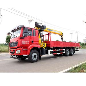 Grue montée sur véhicule Shacman 6*4 de 12 tonnes, équipement de levage pour travaux municipaux, manutention de marchandises et transport - Product Image 2
