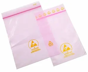 YP-P8 13*17Cm Roze Esd Bags/Roze Antistatische Esd Pe Bag/Antistatische Zelfsluitende Pe Bag