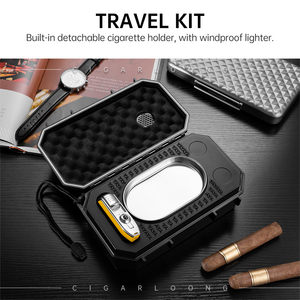 Hộp giữ xì gà di động CIGARLOONG hai lớp, dung tích lớn, có khay đựng tàn thuốc - Product Image 3