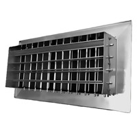 Sortie de persienne à double couche en acier inoxydable épaissi, persienne à double couche adaptée aux sorties de ventilation HVAC