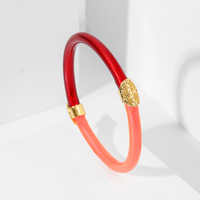 Bracelet en PVC brillant à deux tons avec boucle en alliage, bijoux à la mode pour femmes, cadeau d'anniversaire