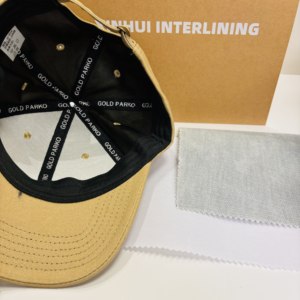 Wholesale 1032 220g Resin Interlining Shirt Collar Hard Hand Feeling Interlining Woven Cap <strong>Interfacing</strong> Lining Fabric - Product Image 6